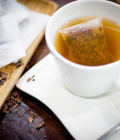 Image of Cocoa Nibs Tea Mixed with Lightly Roasted Cocoa Shells X10 Serving (Teabag) Great Aroma and Fresh Tea