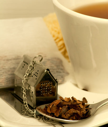 Image of Cocoa Nibs Tea Mixed with Lightly Roasted Cocoa Shells X10 Serving (Teabag) Great Aroma and Fresh Tea