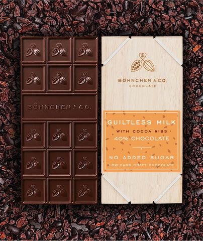 Image of No Added Sugar Milk Chocolate Bars - Healtholicious One-Stop Biohacking Health Shop
