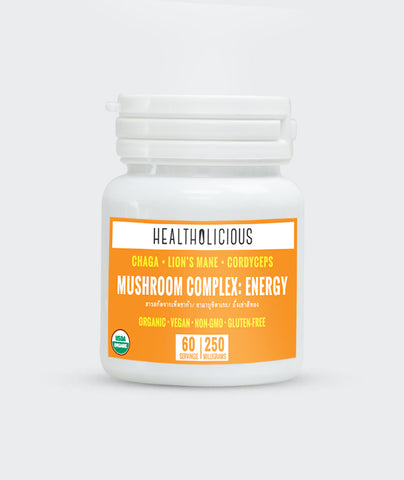 Image of Mushroom Extract - Certified Organic : ENERGY / IMMUNE - Healtholicious One-Stop Biohacking Health Shop