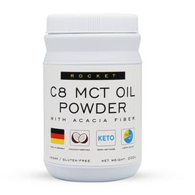 Pure C8 MCT Oil Powder with Acacia Fiber: ZERO NET-CARB - Healtholicious One-Stop Biohacking Health Shop