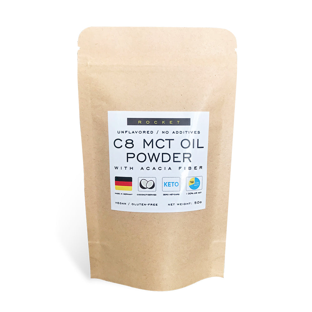 Pure C8 MCT Oil Powder with Acacia Fiber: ZERO NET-CARB - Healtholicious One-Stop Biohacking Health Shop