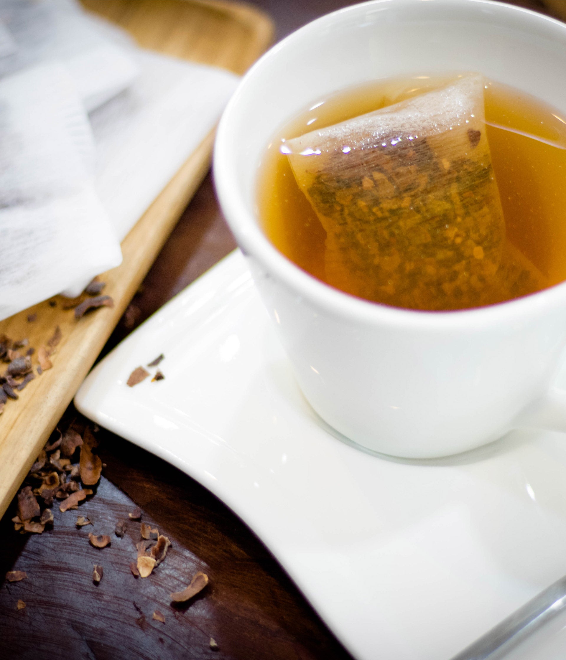 Cocoa Nibs Tea Mixed with Lightly Roasted Cocoa Shells X10 Serving (Teabag) Great Aroma and Fresh Tea