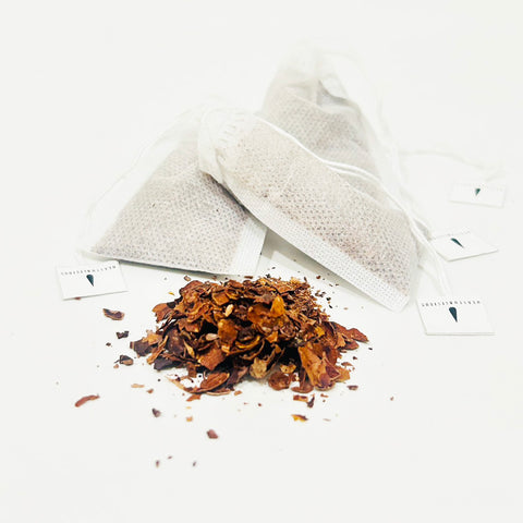 Image of Cocoa Nibs Tea Mixed with Lightly Roasted Cocoa Shells X10 Serving (Teabag) Great Aroma and Fresh Tea