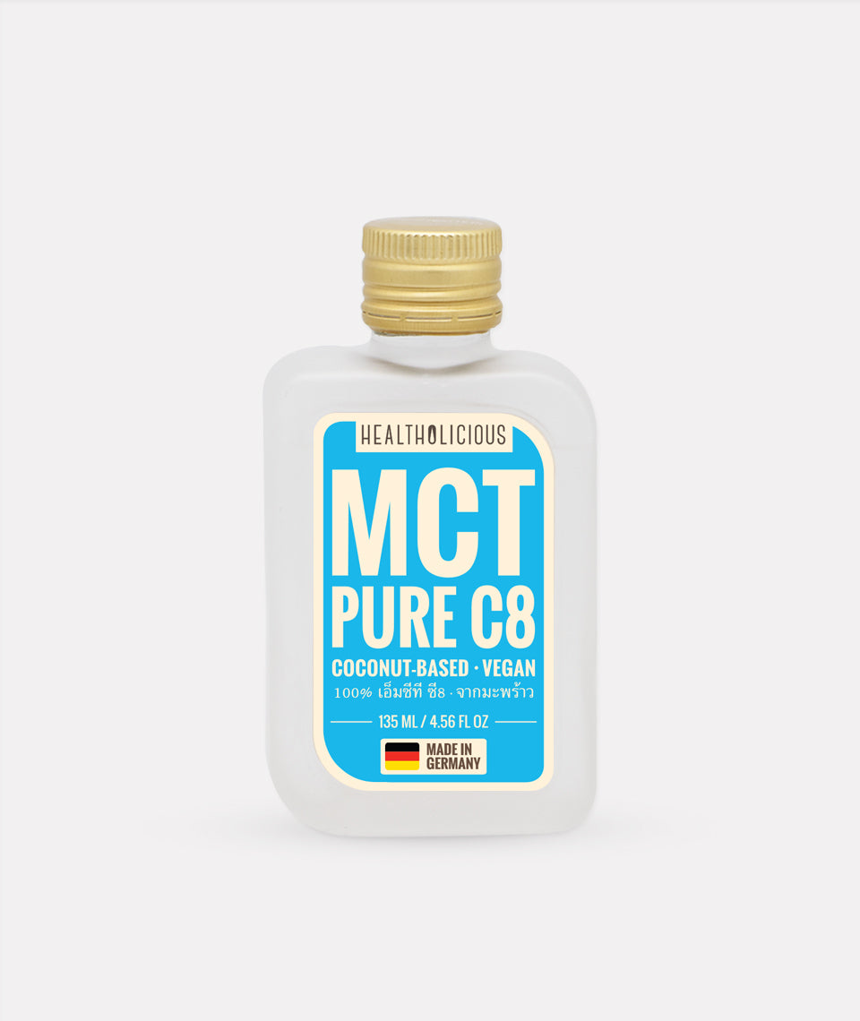 PURE C8 MCT Oil (sourced from coconut only, made in Germany) - Healtholicious One-Stop Biohacking Health Shop