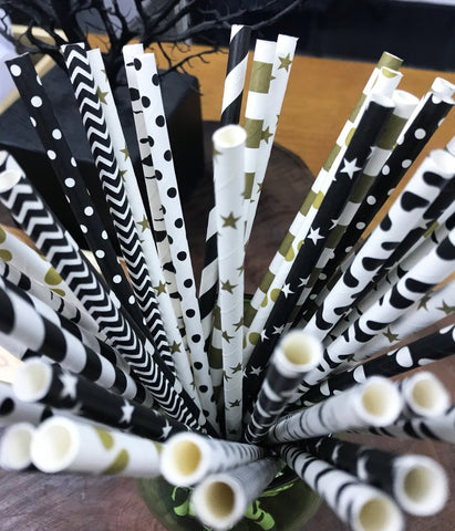 Image of Paper Straws (instead of plastic straws!) Various designs - Healtholicious One-Stop Biohacking Health Shop