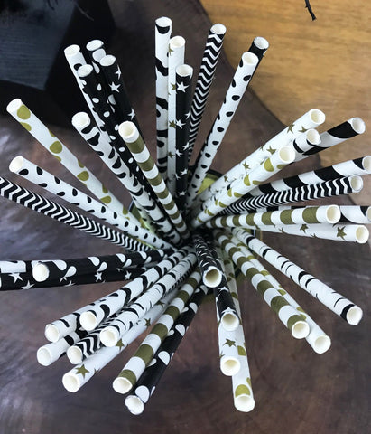 Image of Paper Straws (instead of plastic straws!) Various designs - Healtholicious One-Stop Biohacking Health Shop