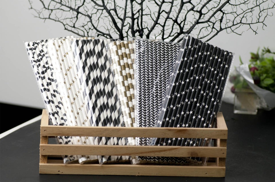 Paper Straws (instead of plastic straws!) Various designs - Healtholicious One-Stop Biohacking Health Shop