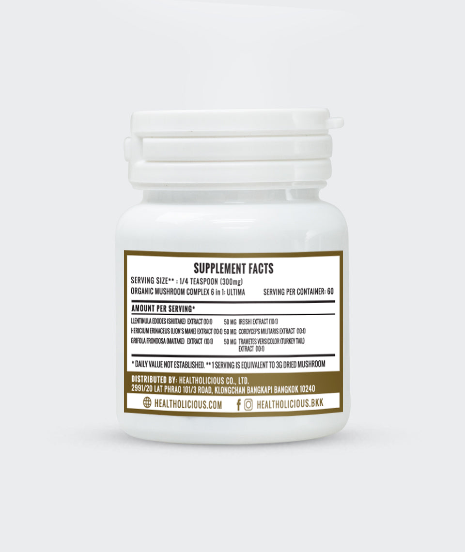 Mushroom Extract - Certified Organic : ENERGY / IMMUNE - Healtholicious One-Stop Biohacking Health Shop
